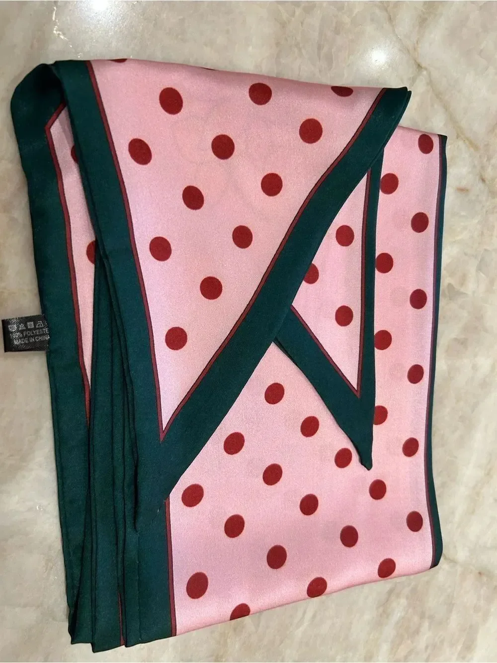 Pink Polka Dot Scarf S191